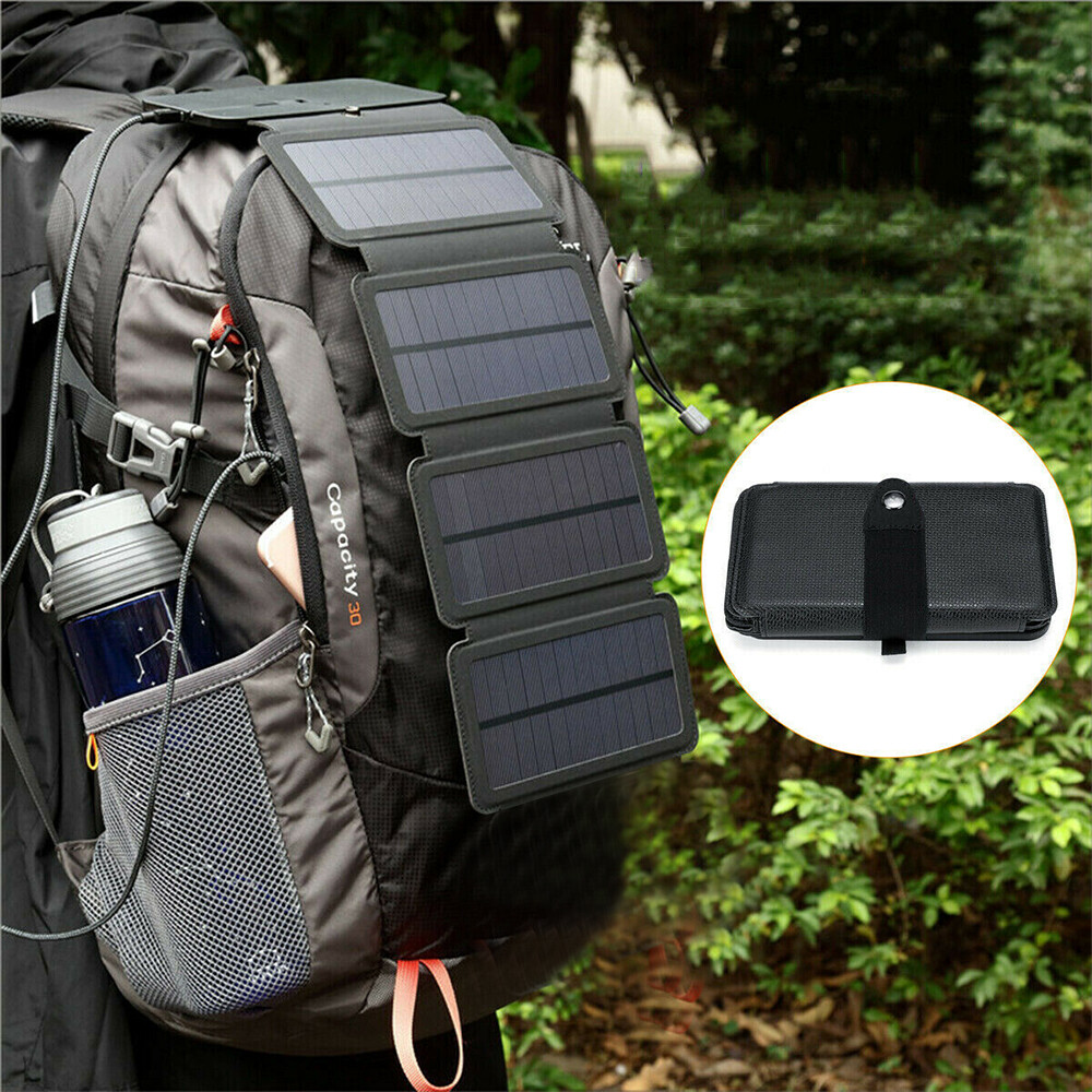 Portable Solar Power Bank Mobile Phone Charger Panel Waterproof Camping HOT SALE