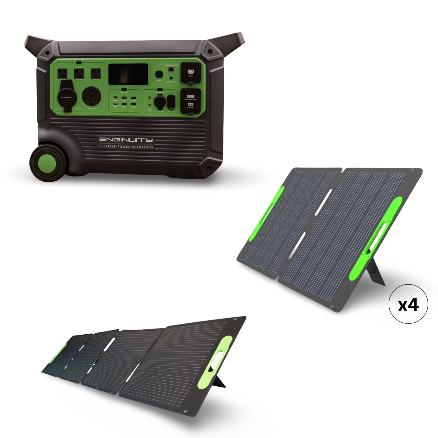 Enginuity Power Station E3600 3600W Medium Kit with 600 Watts of Solar panels in