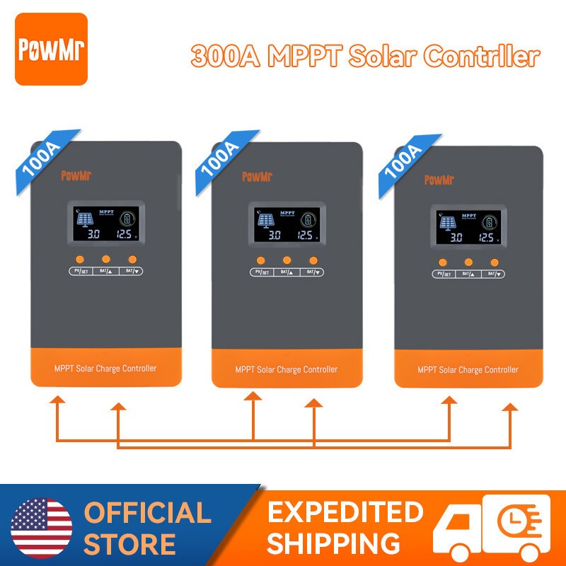 100-300A MPPT Solar Charge Controller 12V 24V 36V 48V Auto PV Max 160V Parallel