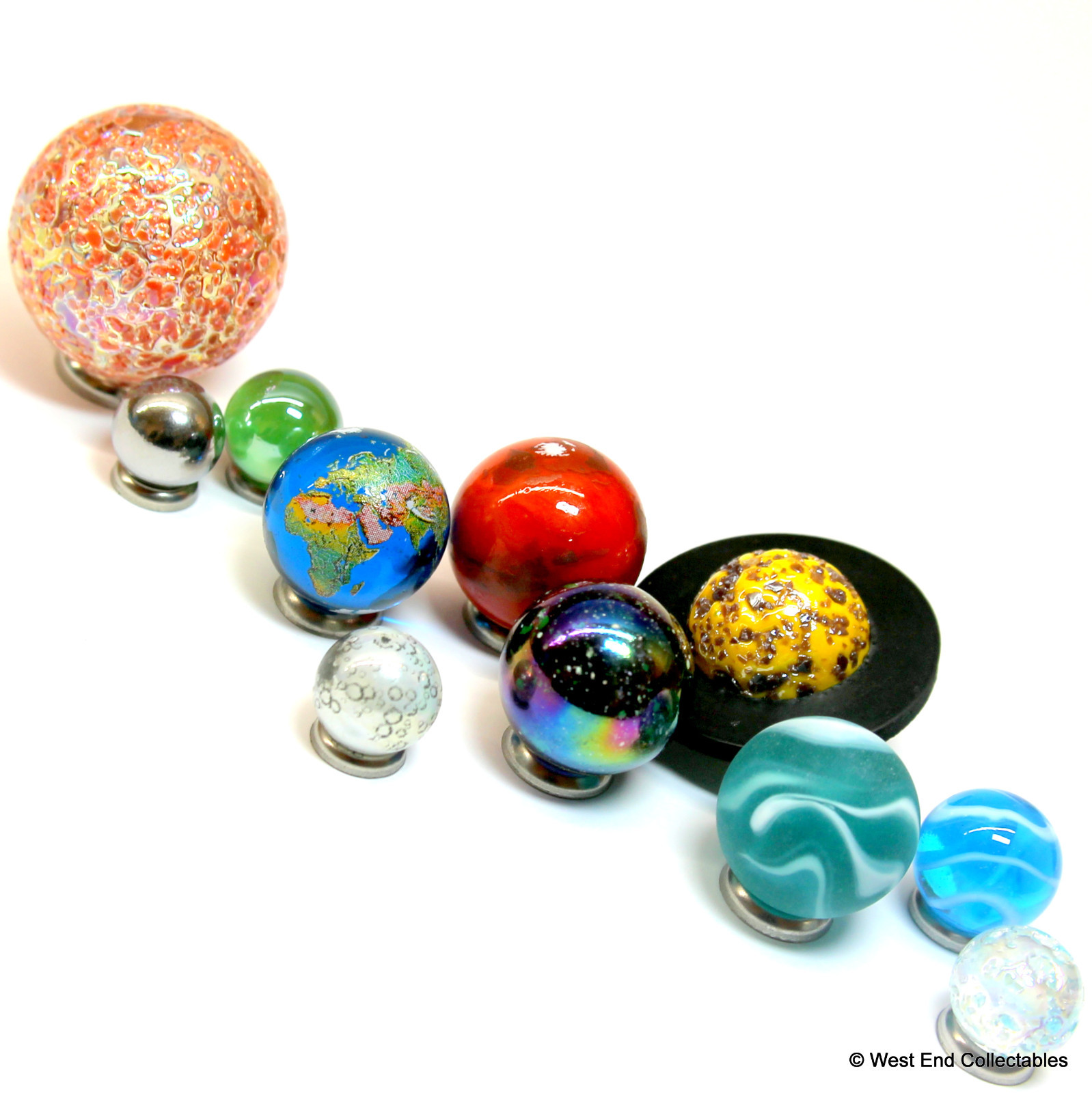 Solar System Model Toy Glass Marbles Planets Set Gift Present Stocking Filler