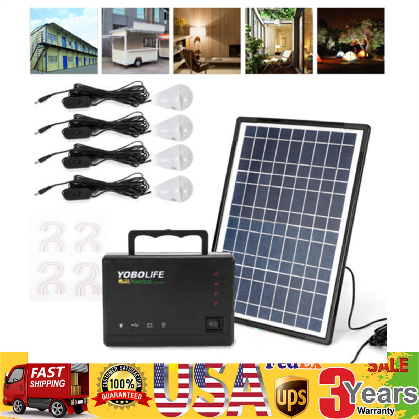 Portable Power Station with Solar Panel, Outdoor Generator Power Supply for Home
