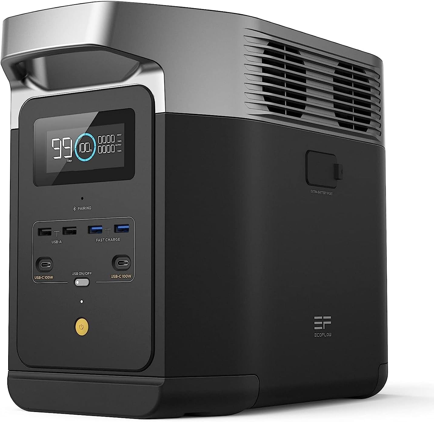 EF ECOFLOW 1,800-W Portable Power Station Solar Generator with Battery, DELTA 2