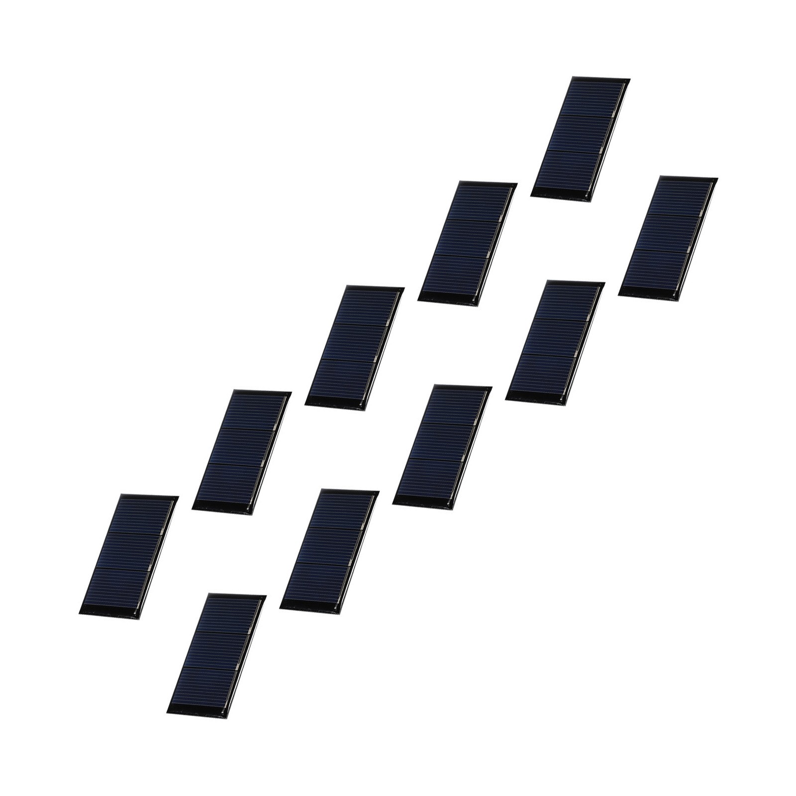 10 Pack Mini Solar Panel Cell 1.5V 160mA 0.24W 60mmx30mm for DIY Project