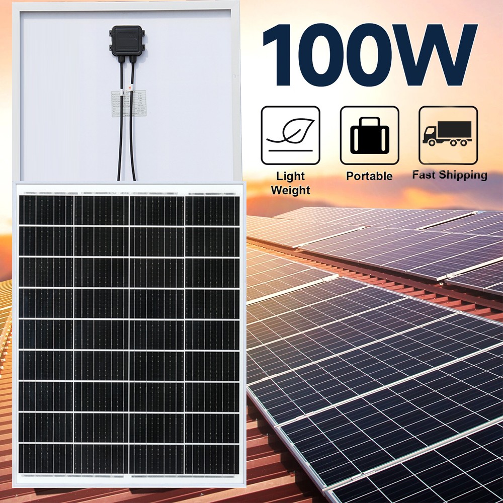100W 200W 300W 400W 500W Watt Solar Panel Mono 12V Charger RV Home Off-Grid Boat