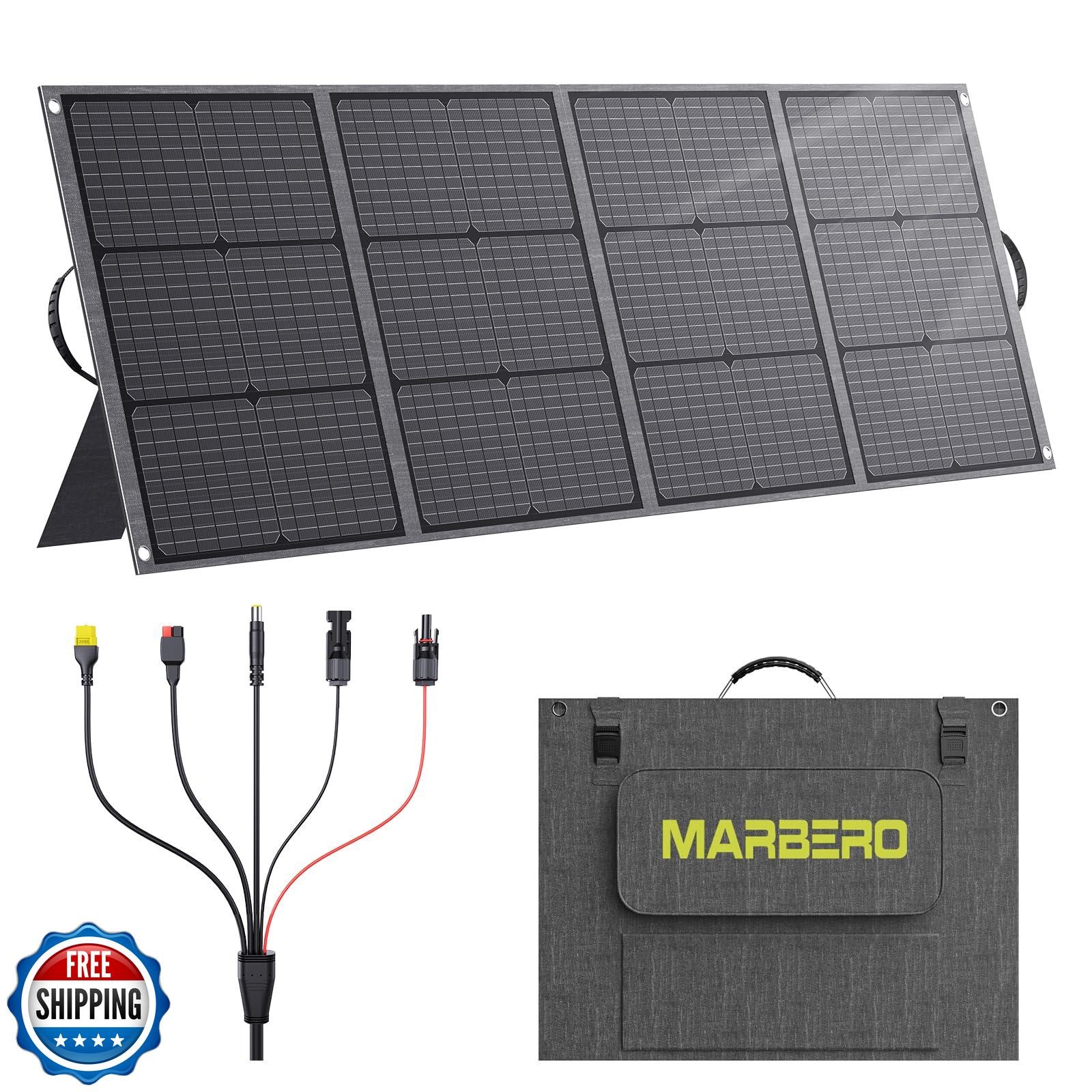 MARBERO 200W Portable Solar Panel for Power Station and DC Devices 200 Watt F