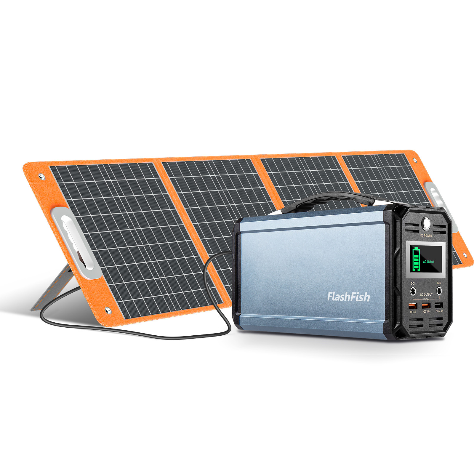 Flashfish G300 Portable Power Station 300W 222Wh Optional With 100W Solar Panel