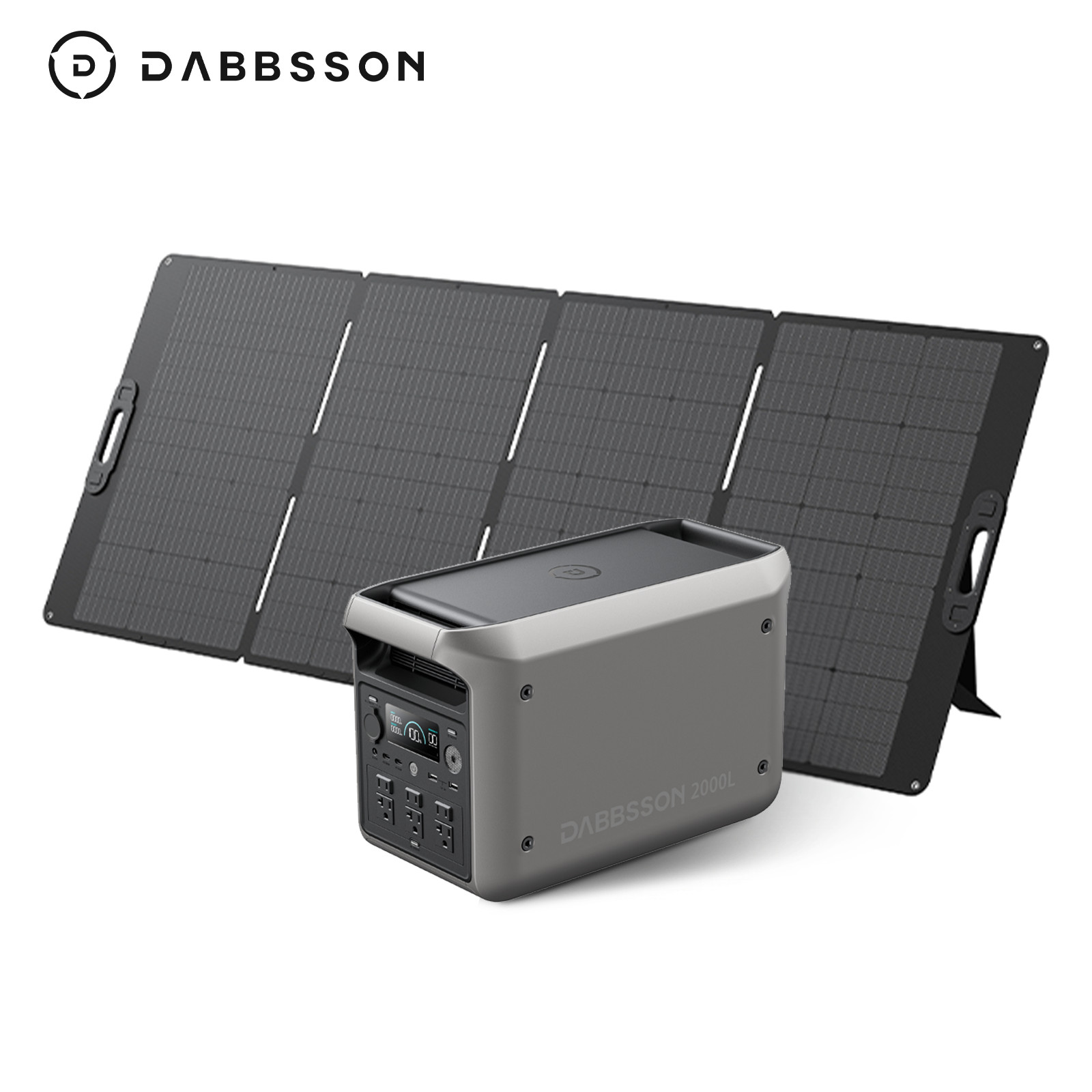 Dabbsson 2048Wh Portable Power Station 2200W Solar Generator w/420W Solar Panel
