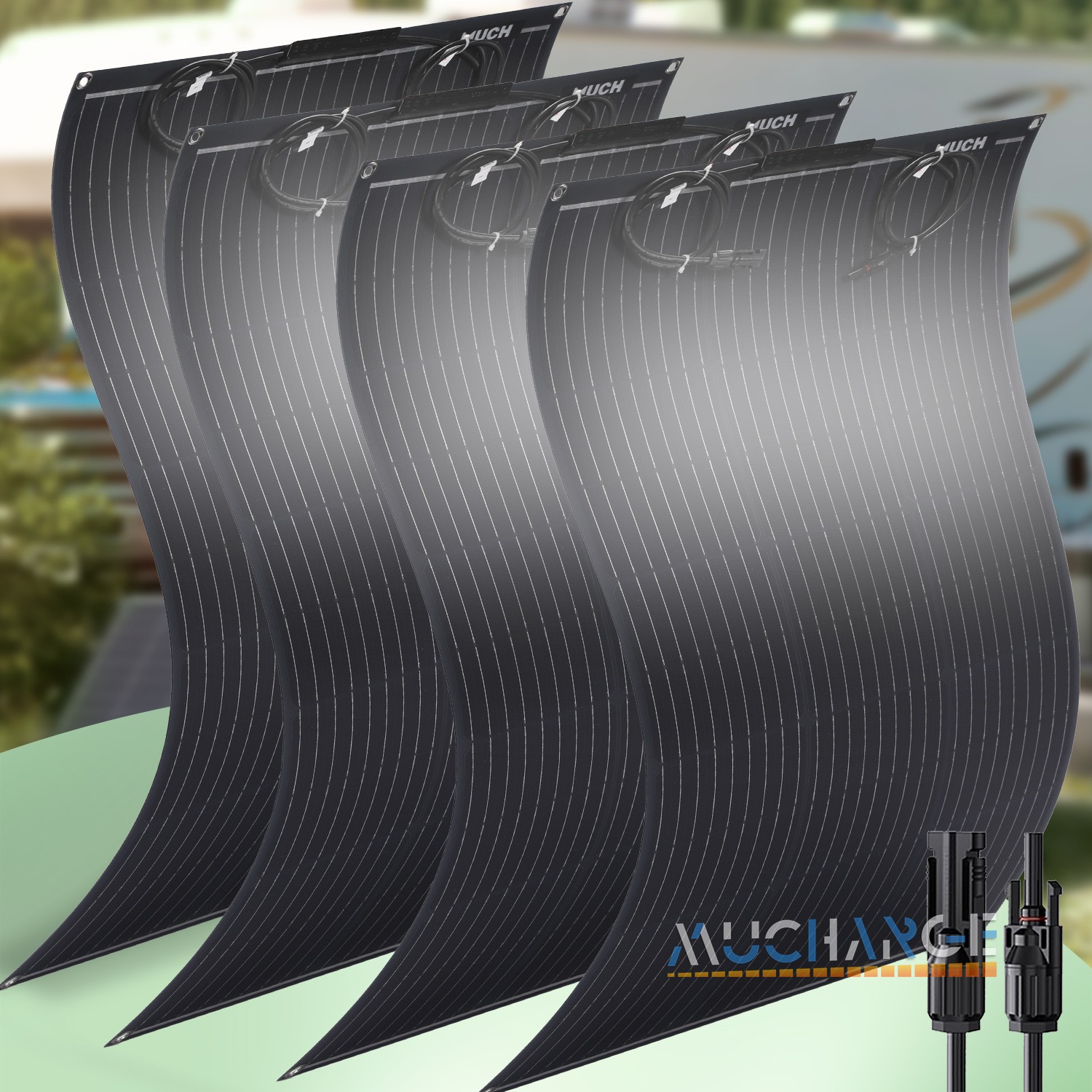 400W Flexible Solar Panels 12V Portable Power Rooftop Camping RV Battery Charge