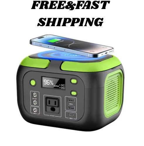 200W Portable Power Station 42000mAh Solar Generator with AC, DC, USB for Cam…