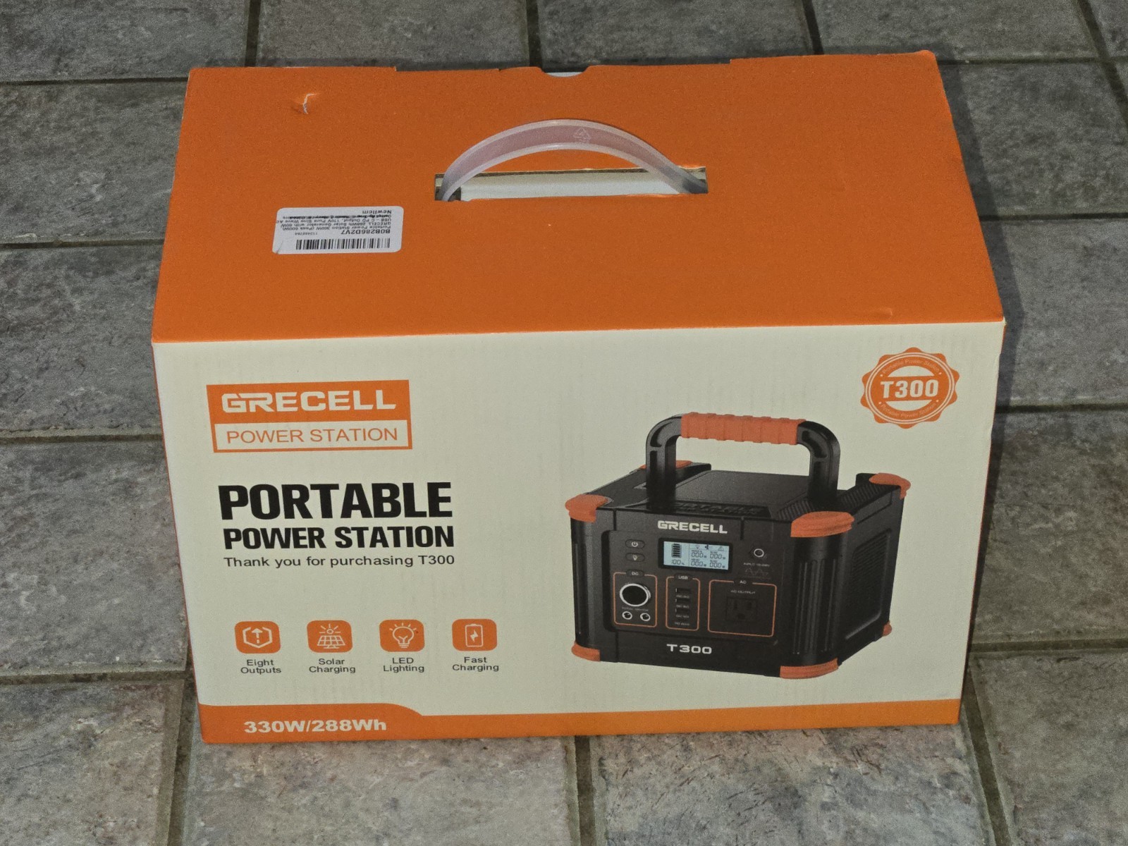 New GRECELL Portable Power Station Solar Generator Fast Charging 330W/288Wh T300