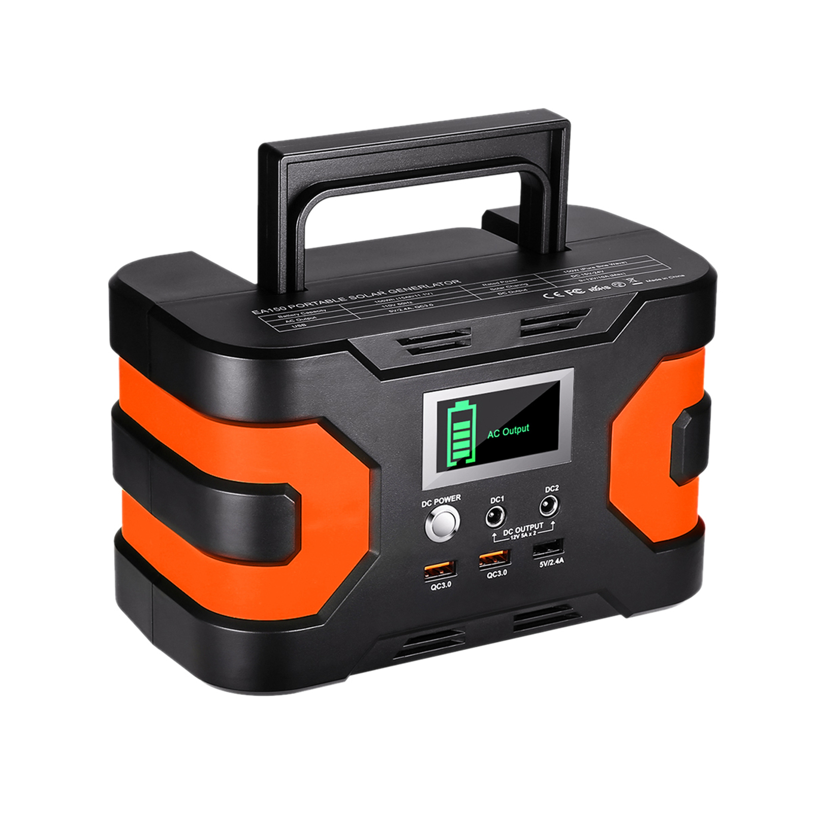 Portable Power Station 166Wh 150W Solar Generator Camping Battery Backup D2H0
