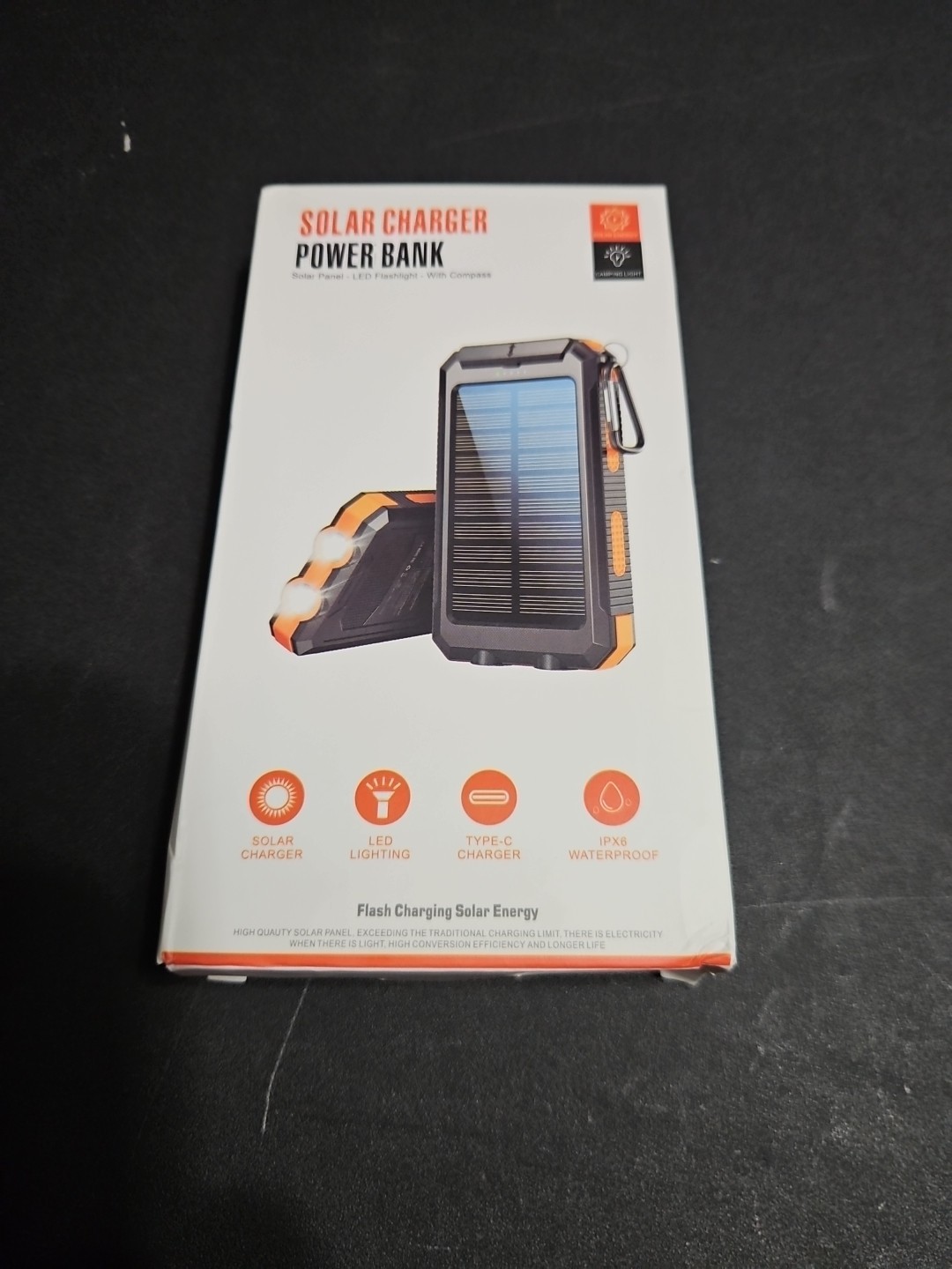 Solar Power Bank Charger Portable Charger USB Power Bank For Cell Phone