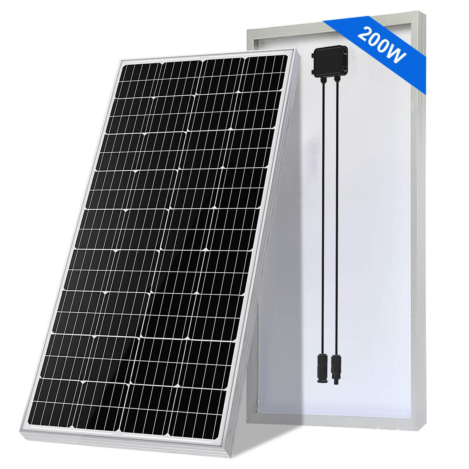200W Watt 12V Monocrystalline Solar Panel for 12V Battery Charger RV Boat Home