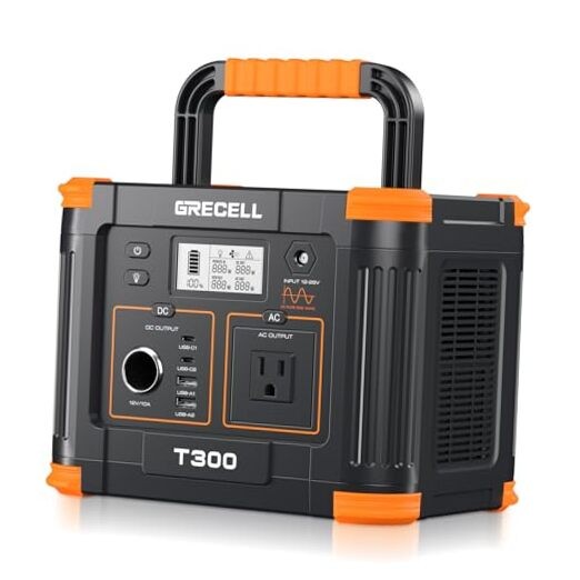 Portable Power Station 300W,  230.88Wh Solar Generator with 60W USB-C PD 330W