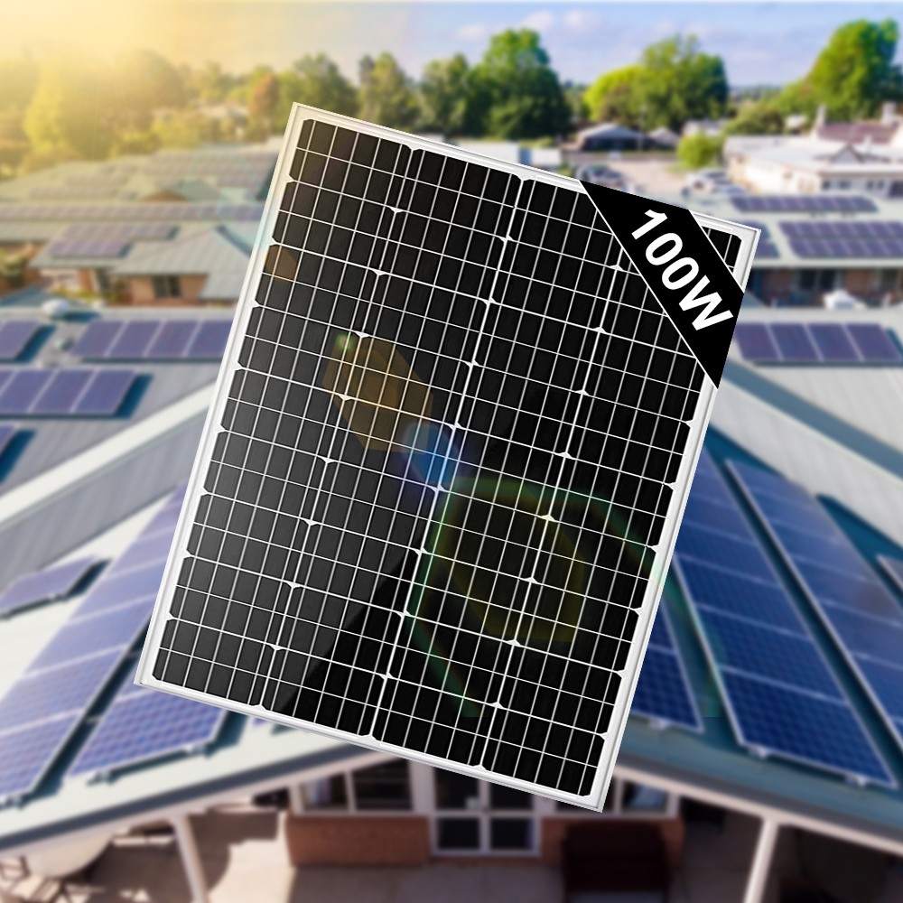 100W 12V Solar Panel High Efficiency Monocrystalline Module For RV Boat Home HOT
