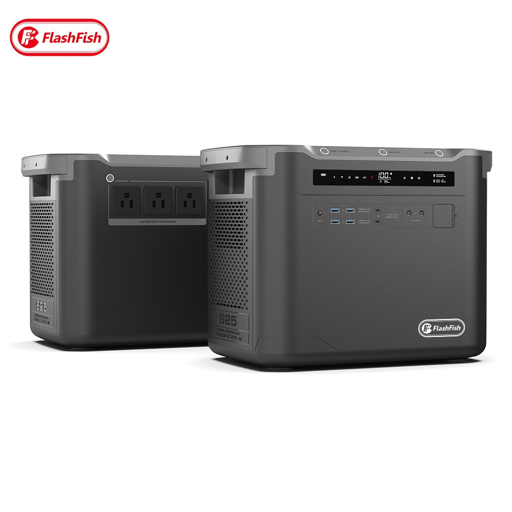 Flashfish Portable Power Station 2000W/1997Wh Solar Generator Battery Camping