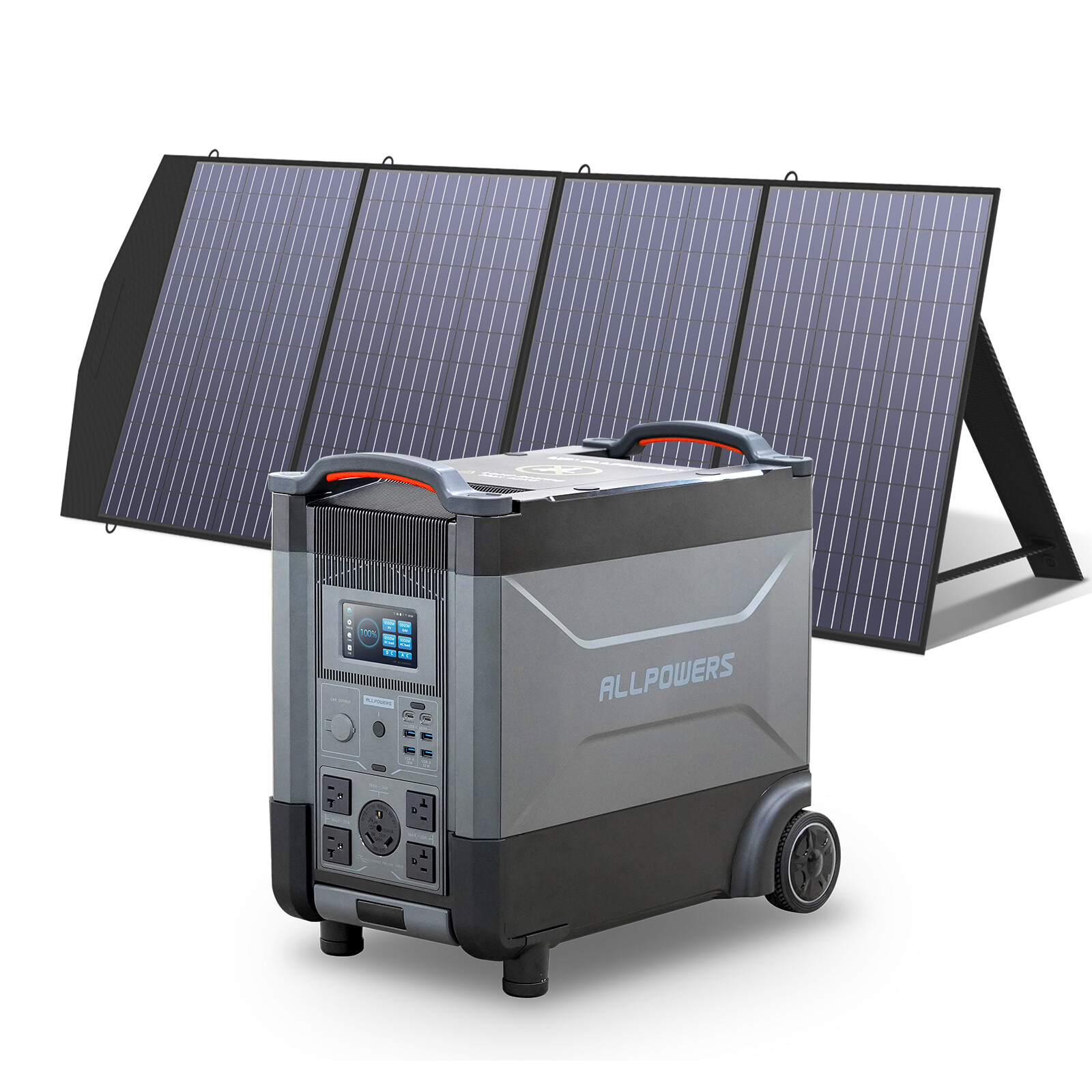 ALLPOWERS 3600W LiFePO4 Portable Power Station Generator With 200W Solar Panel