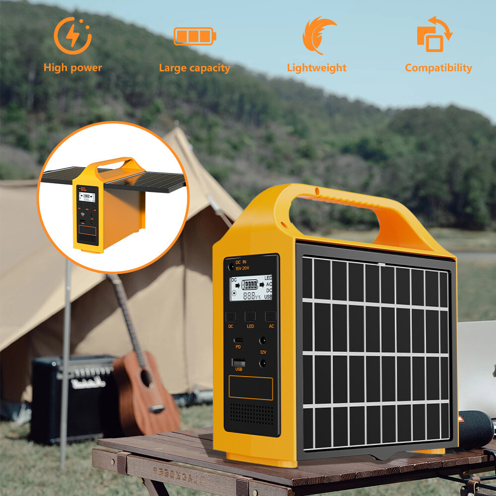 120W Portable Solar Power Station, 77Wh/24000mAh Solar Generator Powerbank