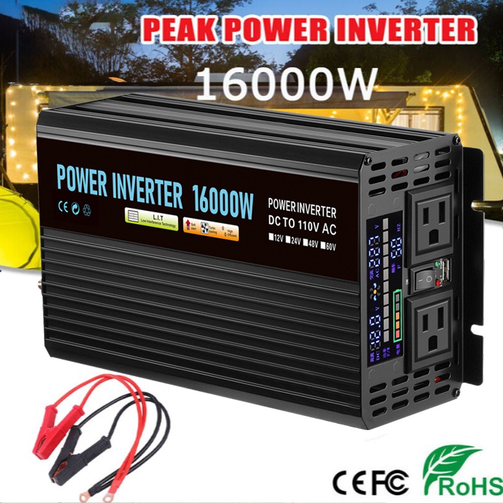 400W Solar Panel Kit 16000W Power Inverter Generator 100A Home 110V Grid System