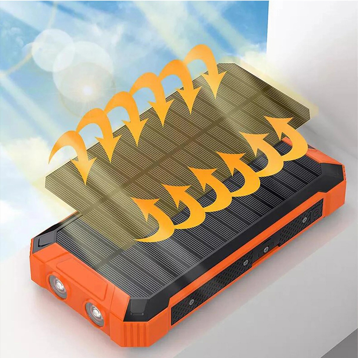 Waterproof Solar Power Bank PD Wireless Outdoor Mobile Power Supply22.5W10000mAh