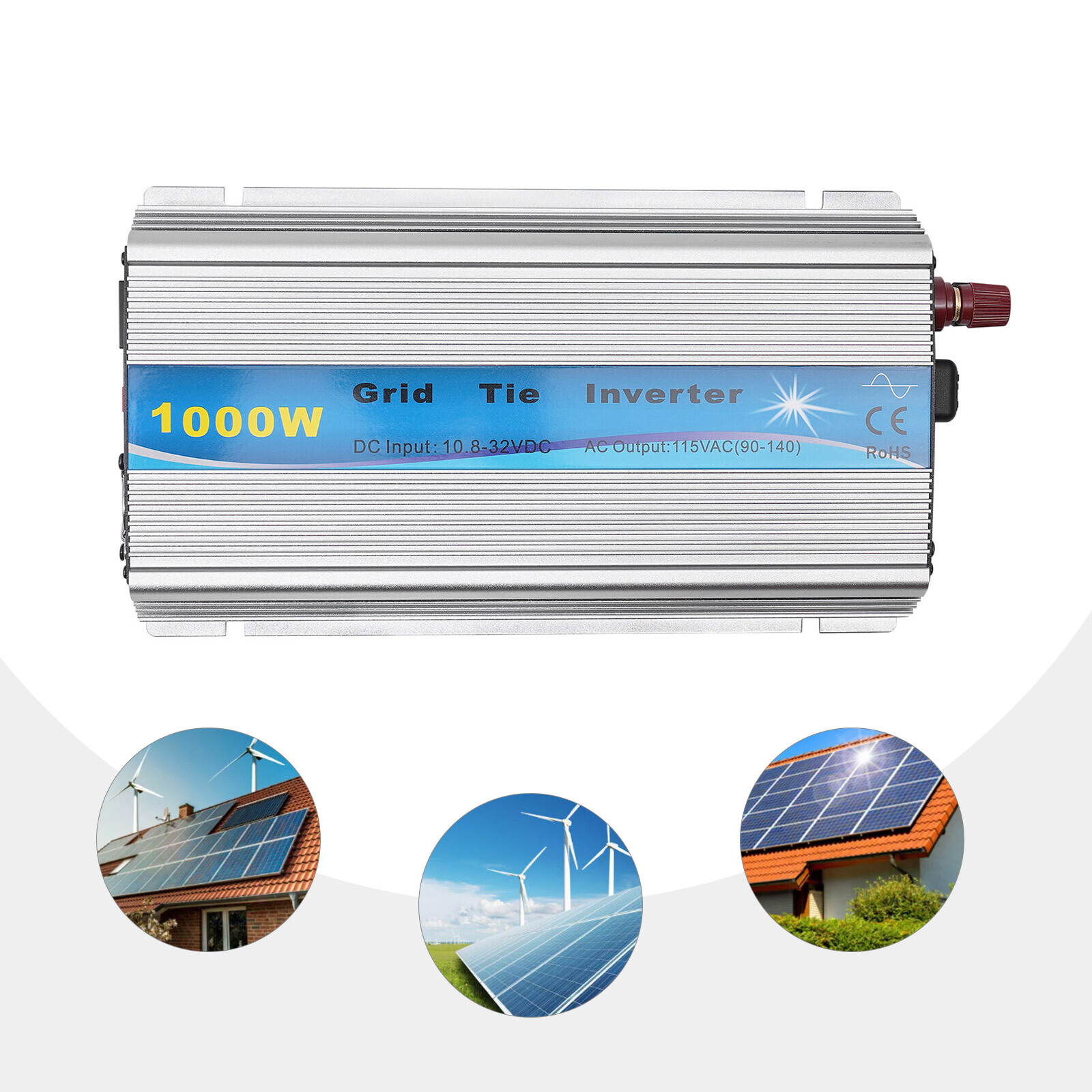 1000W Solar Micro Inverter Grid Tie Solar Panel Inverter MPPT Pure Sine Wave NEW