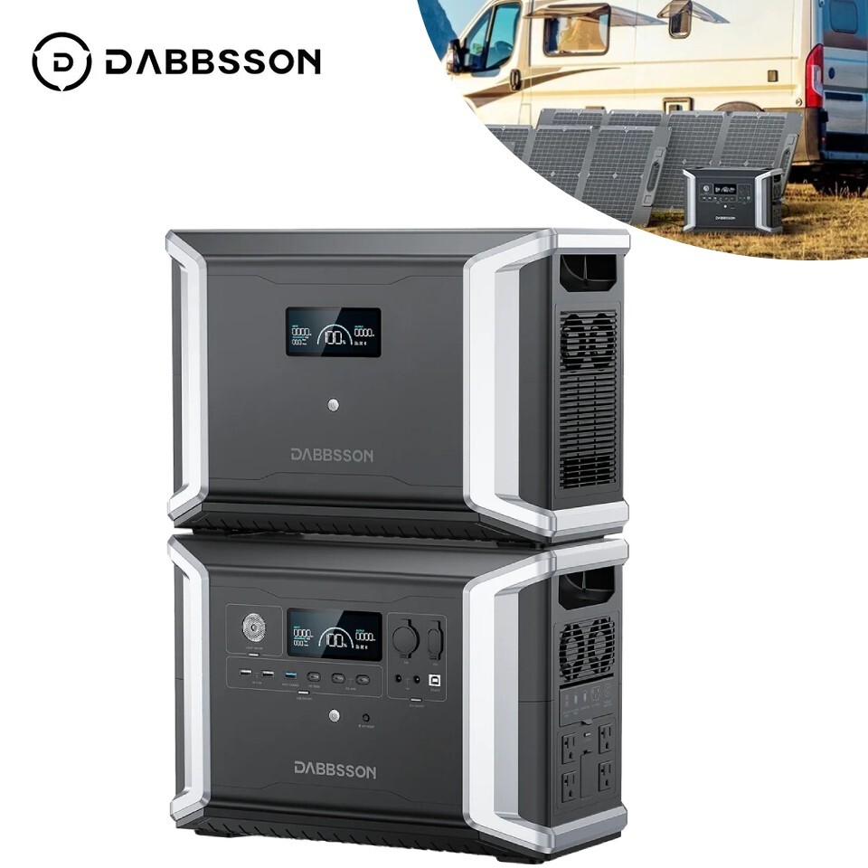 Dabbsson 5330Wh Portable Power Station 2200W Solar Generator Expandable Battery