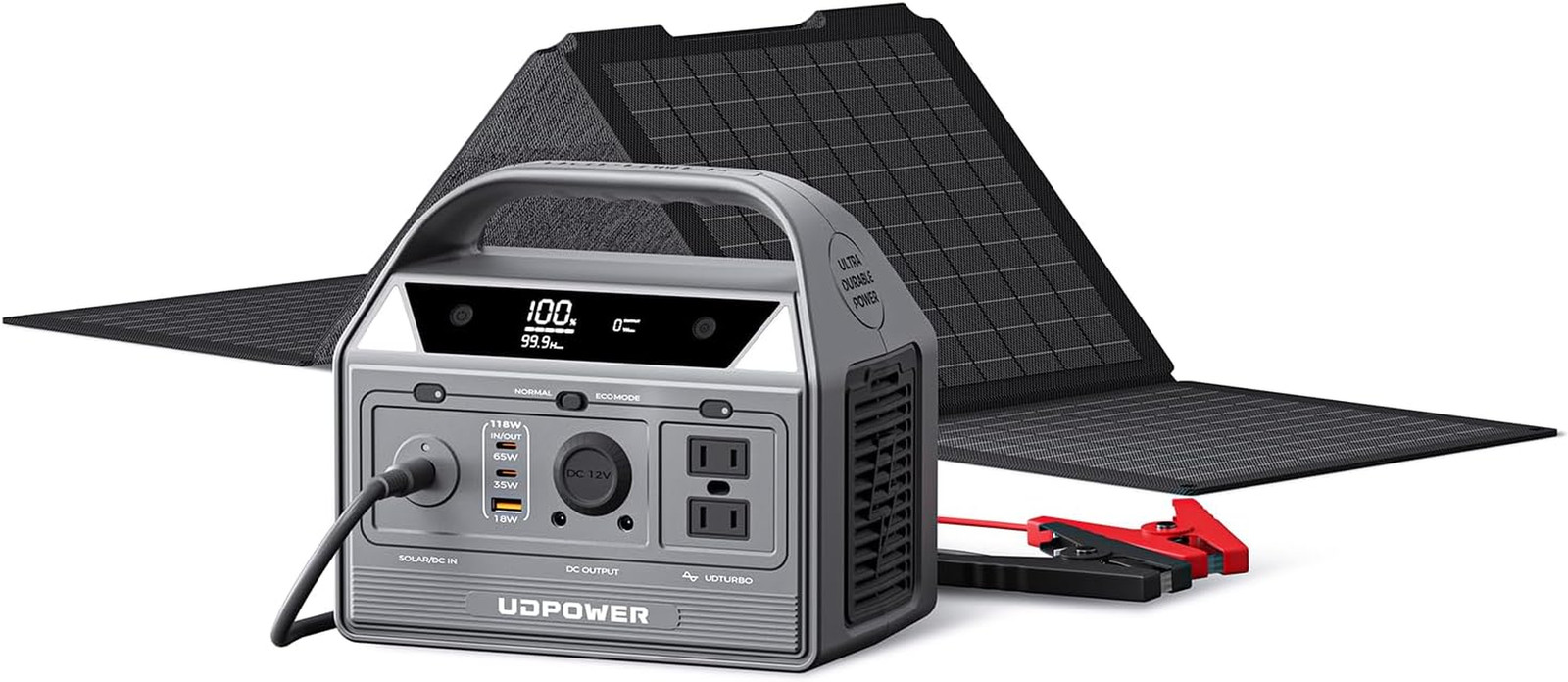 400W Solar Generator & Portable Power Station with 40W Solar Panel | 256Wh Lifep