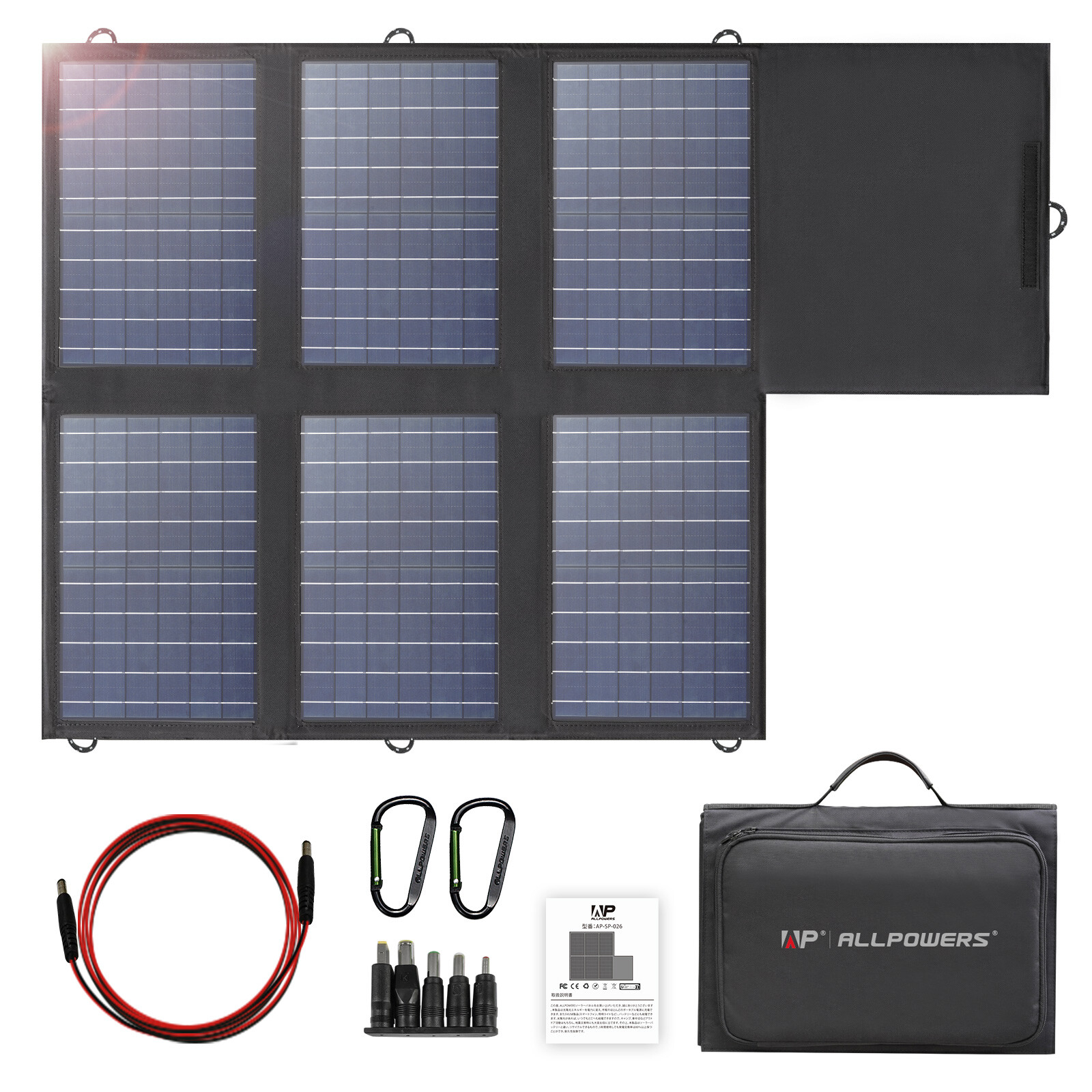 ALLPOWERS SP026 Portable Solar Panel 60W, Waterproof IP67 Foldable Solar Panel