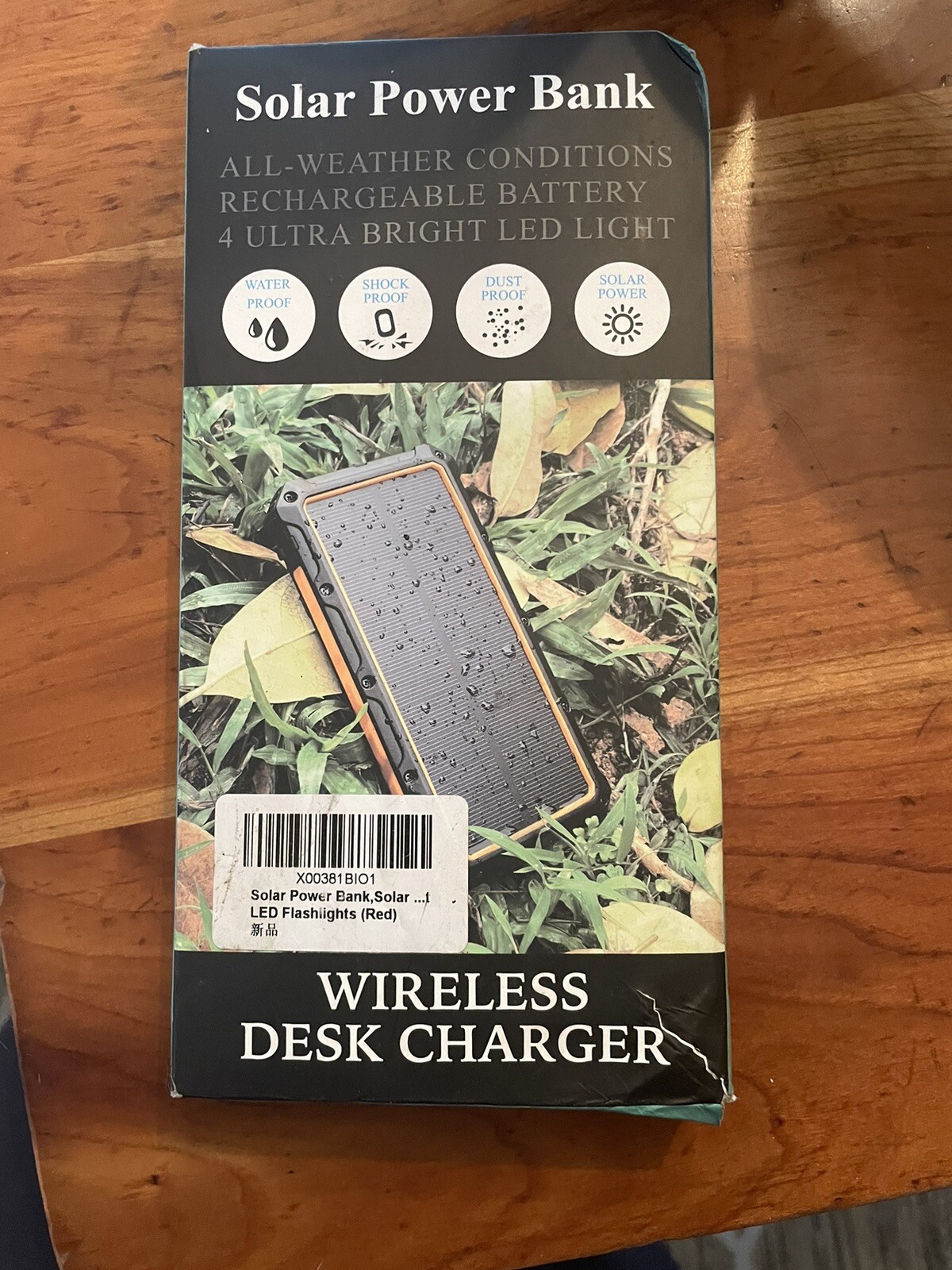 Solar Power Bank Wireless Desktop Outdoors