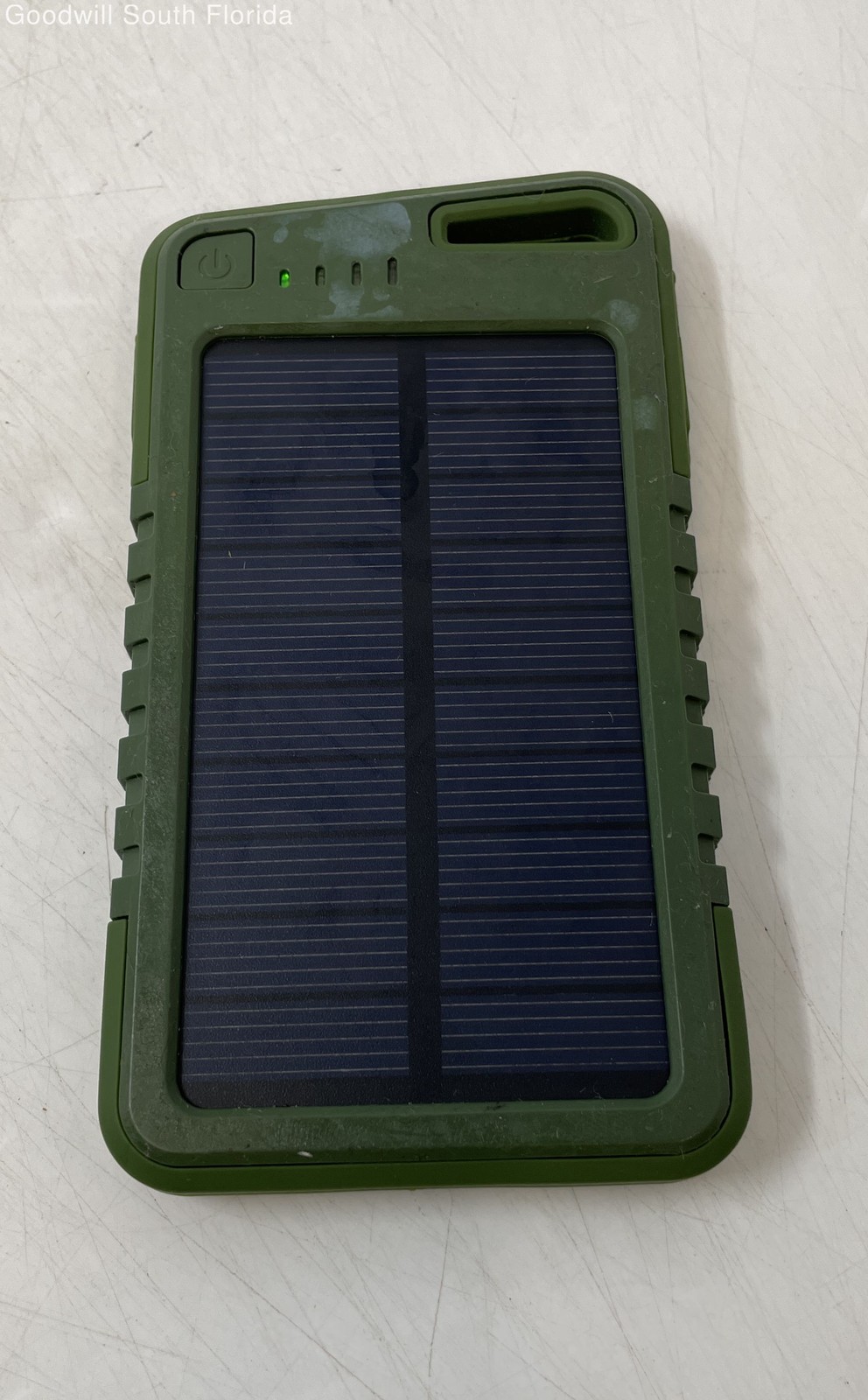 Hottips Green Portable 4000mAh Solar Power Bank Device Not Tested