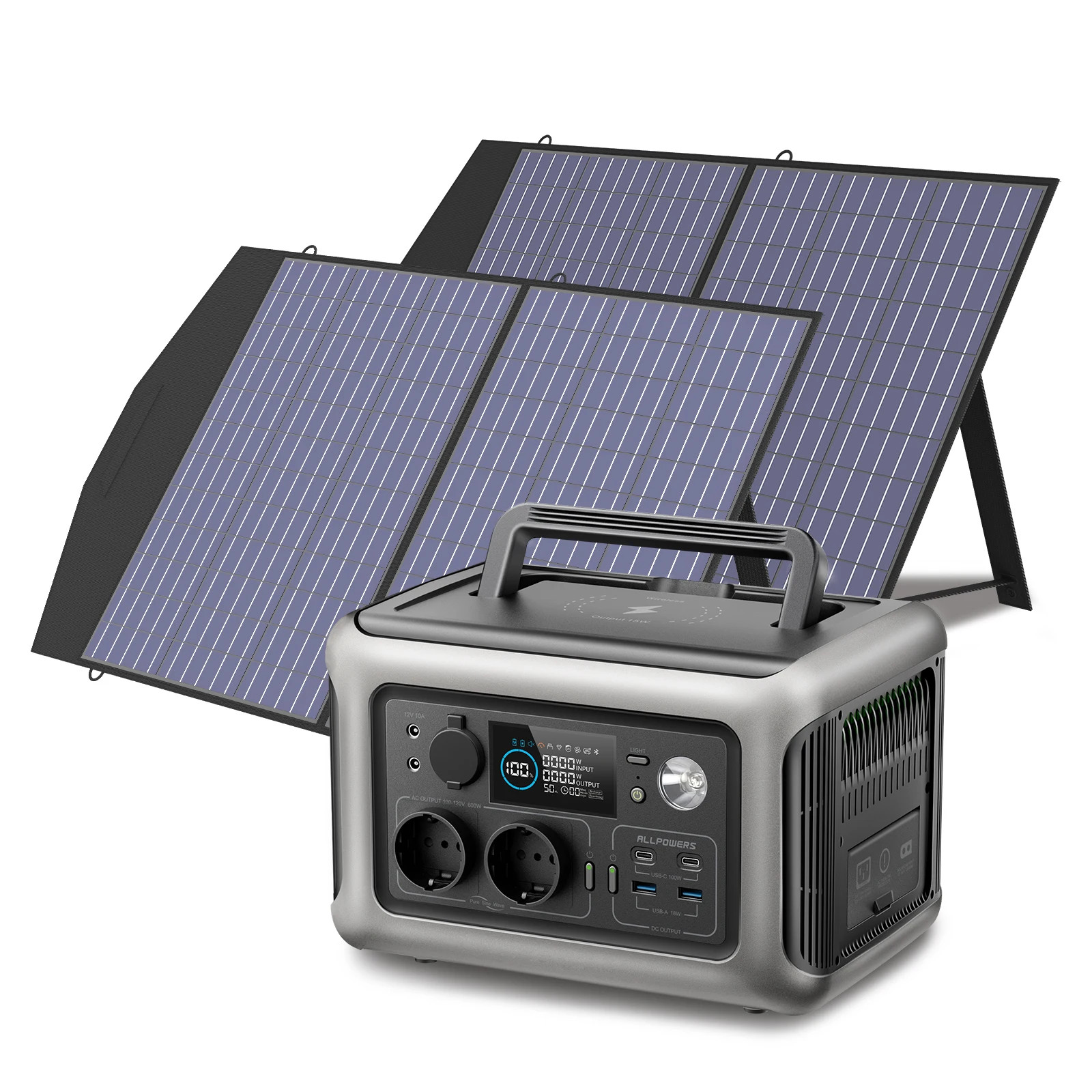 Solar Generator with SolarPanel (Optional), 299Wh LiFePO4 Portable Power Station
