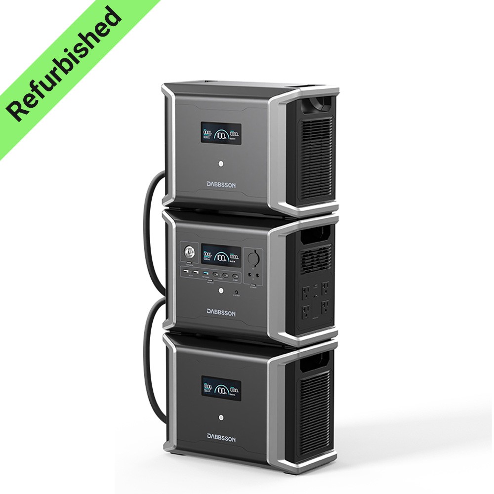 Dabbsson 4730Wh DBS1300+2xDBS1700B Power Station Solar Generator Home Backup RV
