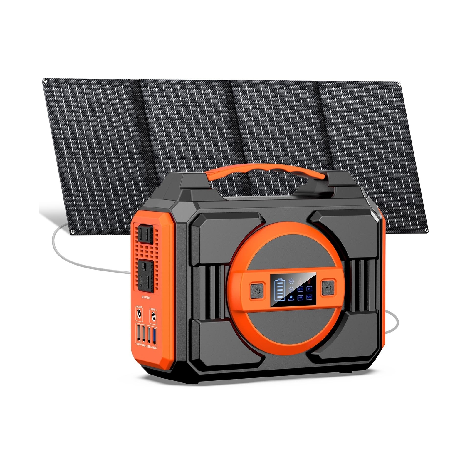 Solar Powered Generator 300W Rated, Portable Solar Generator Power Station wi…