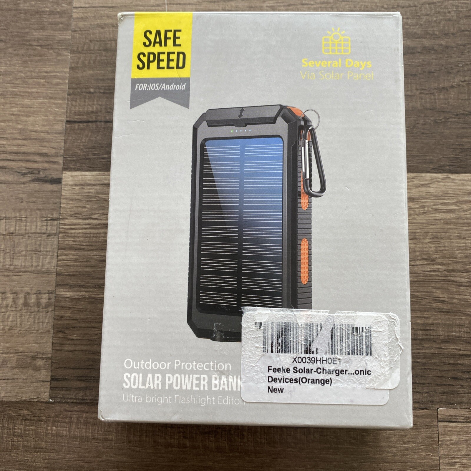 Solar-Charger-Power-Bank 36800Mah Portable Charger,Qc3.0 Fast Charger Dual USB/6