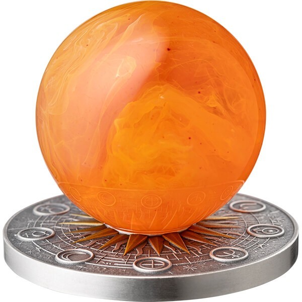 2025 Ghana Sun Solar System 2 oz Antique finish Silver Coin