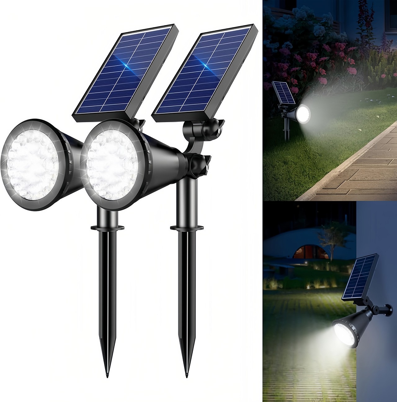 36 LEDs Solar Garden Lamp Spot Light Outdoor Lawn Landscape Spotlight Lighting