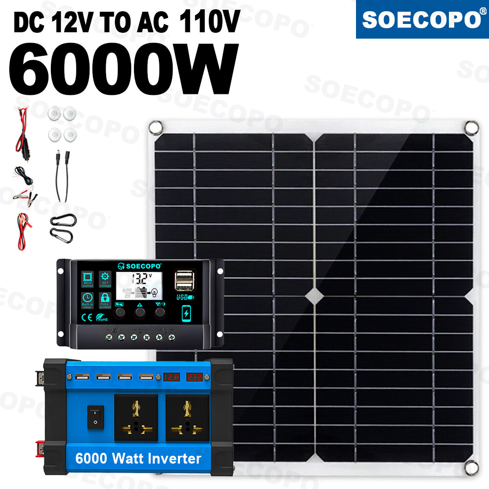 Solar Panel Kit 6000W with 100A Controller 300W Panel Off Grid Solar SystemJl