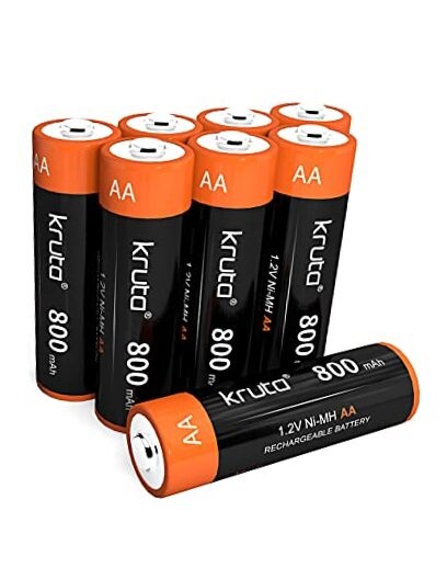 NiMH Rechargeable AA Batteries, 1.2V 800mAh Rechargeable AA Solar AA Pack 8