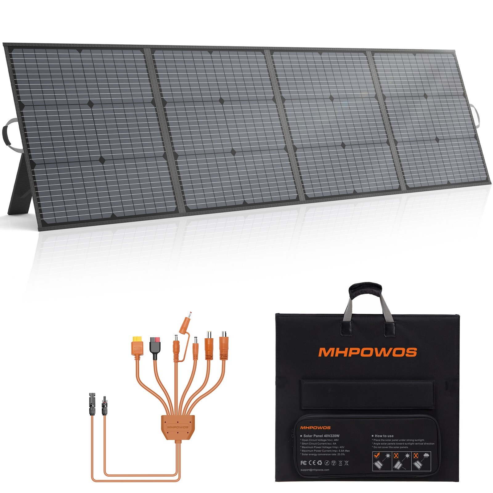 MHPOWOS 110W 220W Solar Panel Rv Solar Panel Foldable Solar System for Home