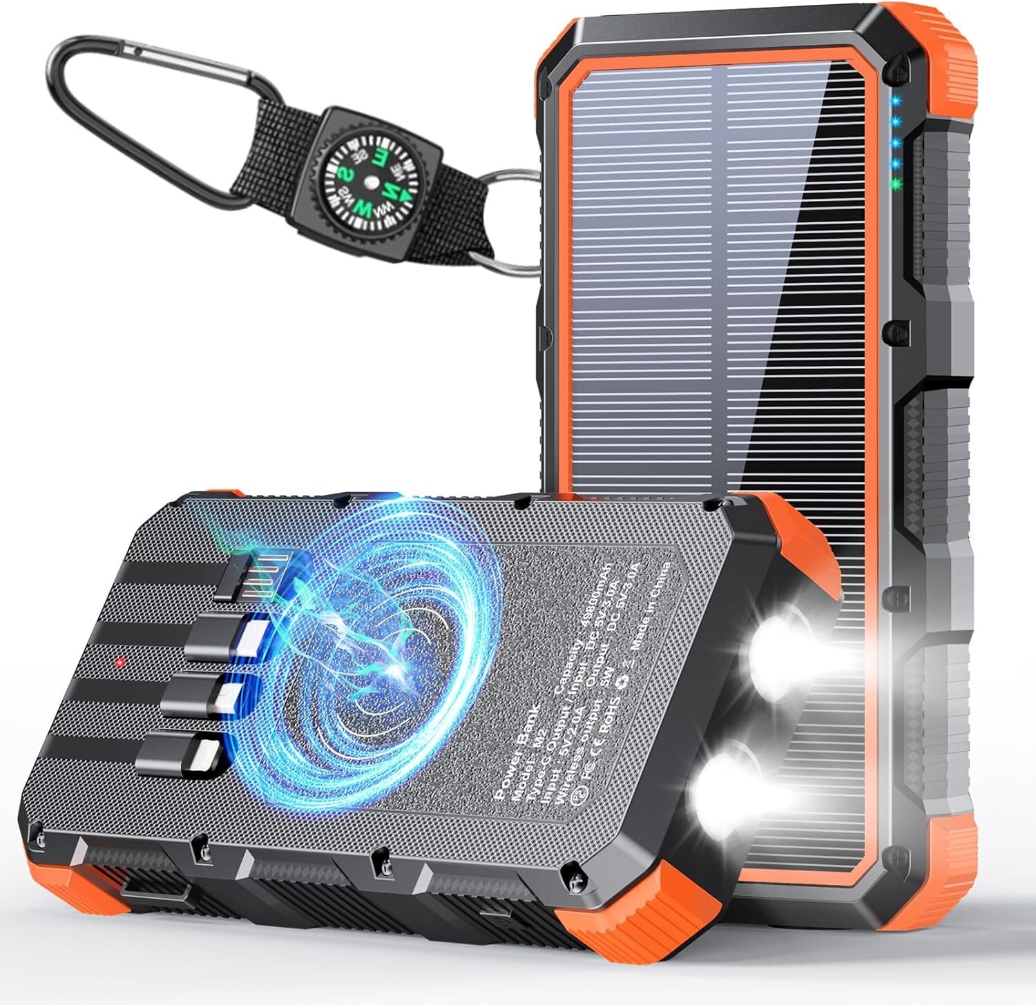 Cargador Portatil  49800mah Solar De Bateria USB Dual Para Celular Telefonos US.