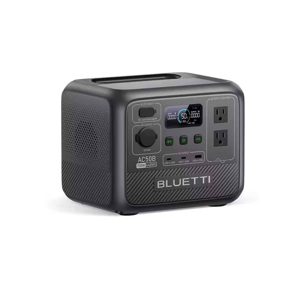 700W Continuous/1000-Watt Peak Output Power Station AC50B Push Button Start Life