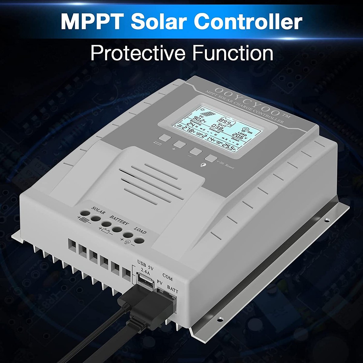 40A~100A MPPT Solar Charge Controller Regulator 12V/24V Lithium Lifepo4 Battery.