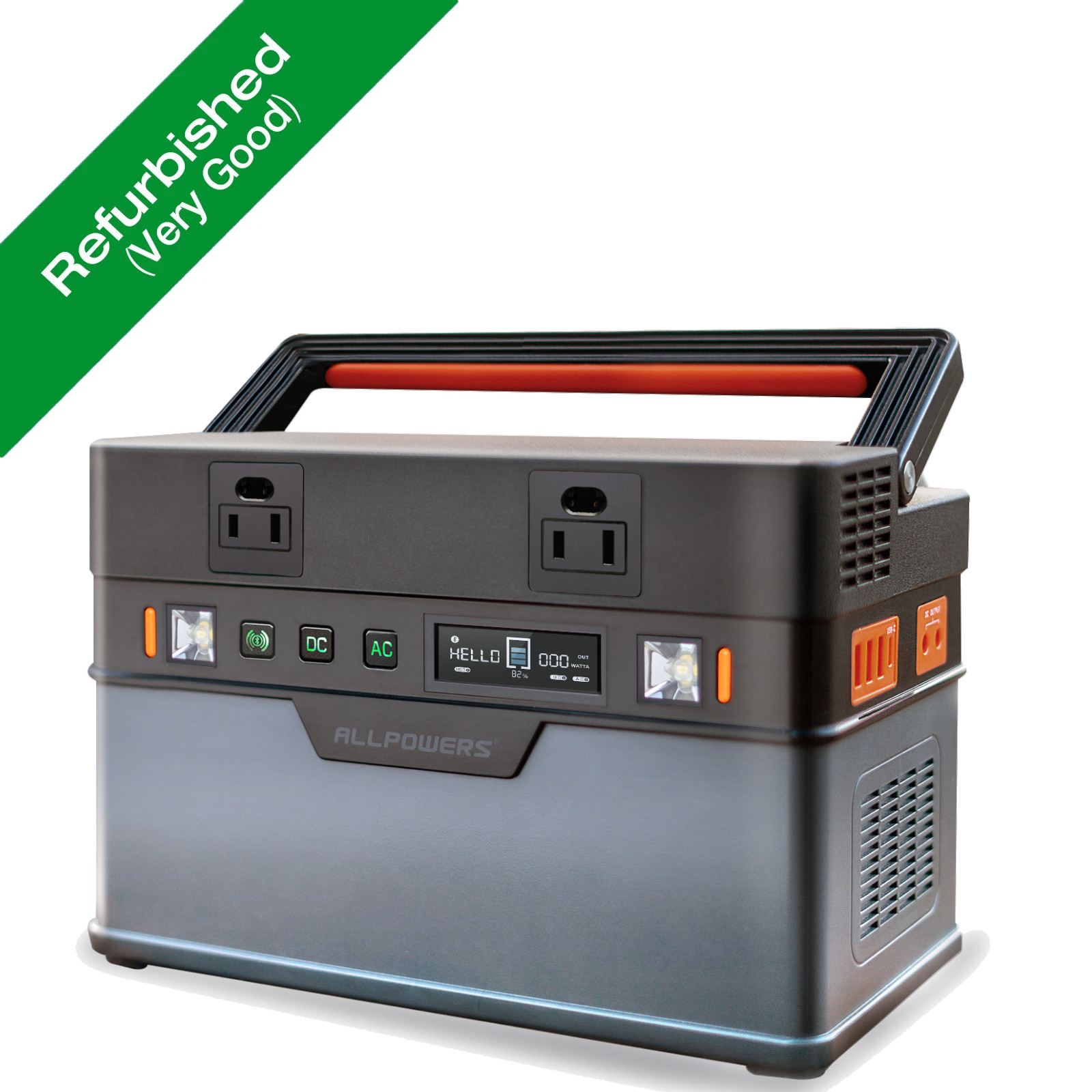 ALLPOWERS 700W 606Wh Portable Power Station Solar Generator for Trip Refurbished