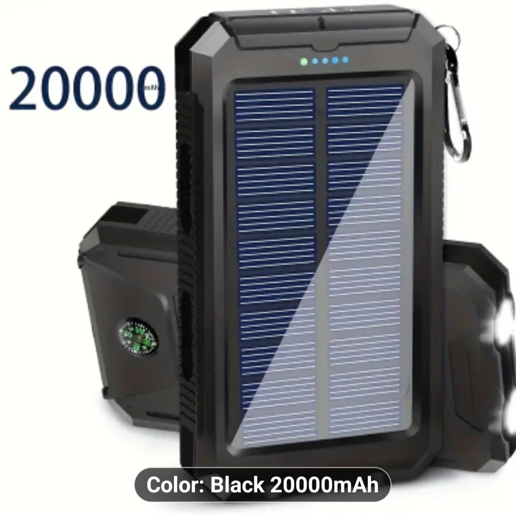 2025 Solar Power Bank,  Super Powerful USB Portable Charger For Cell Phones