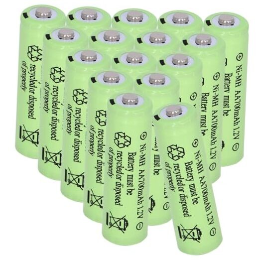 16 Packs NiMH Rechargeable Battery 1.2V AA 700mAh,Double A Solar Lights