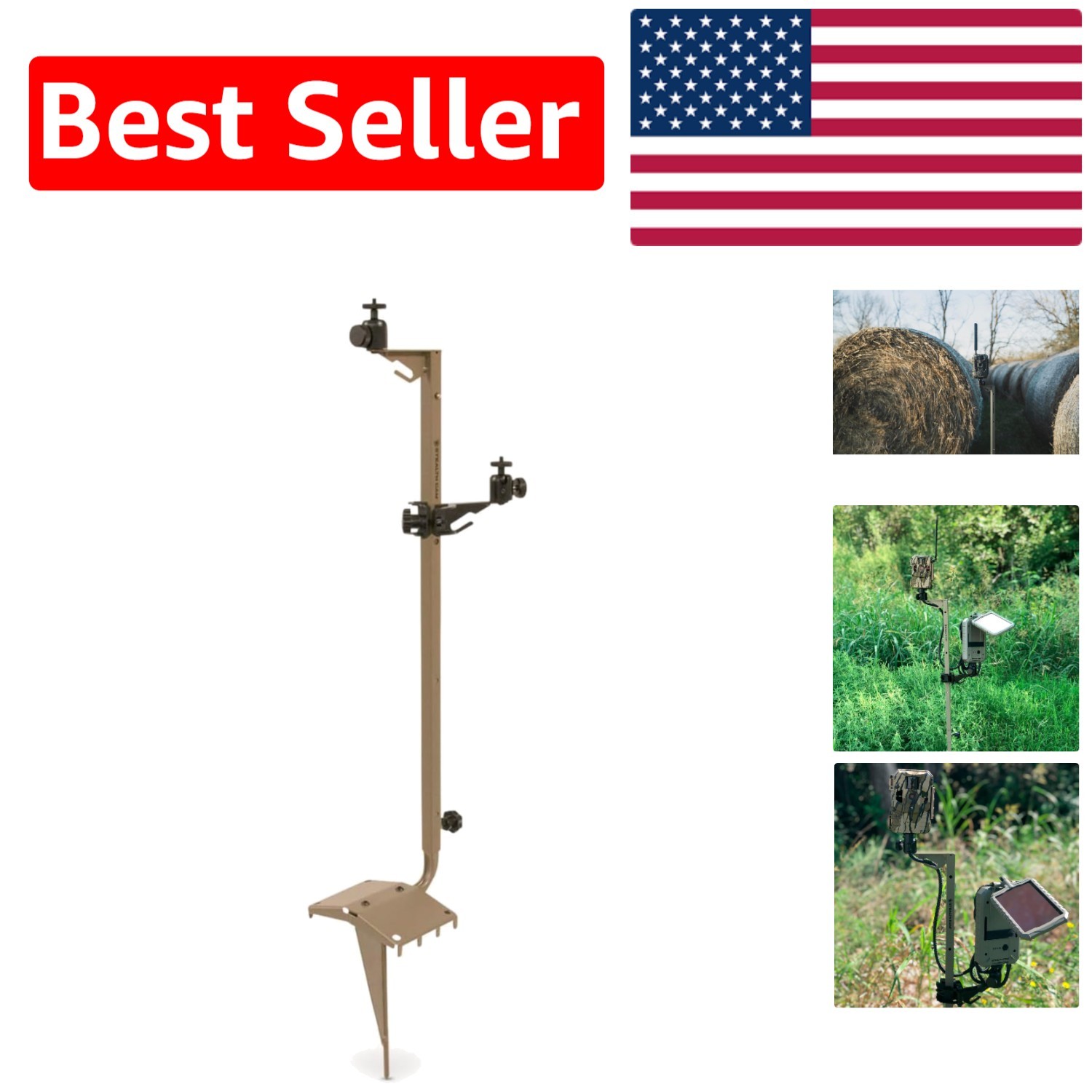 Weather-Resistant 1/4″ Tripod Mount for Trail Cameras & Solar Pak Batteries