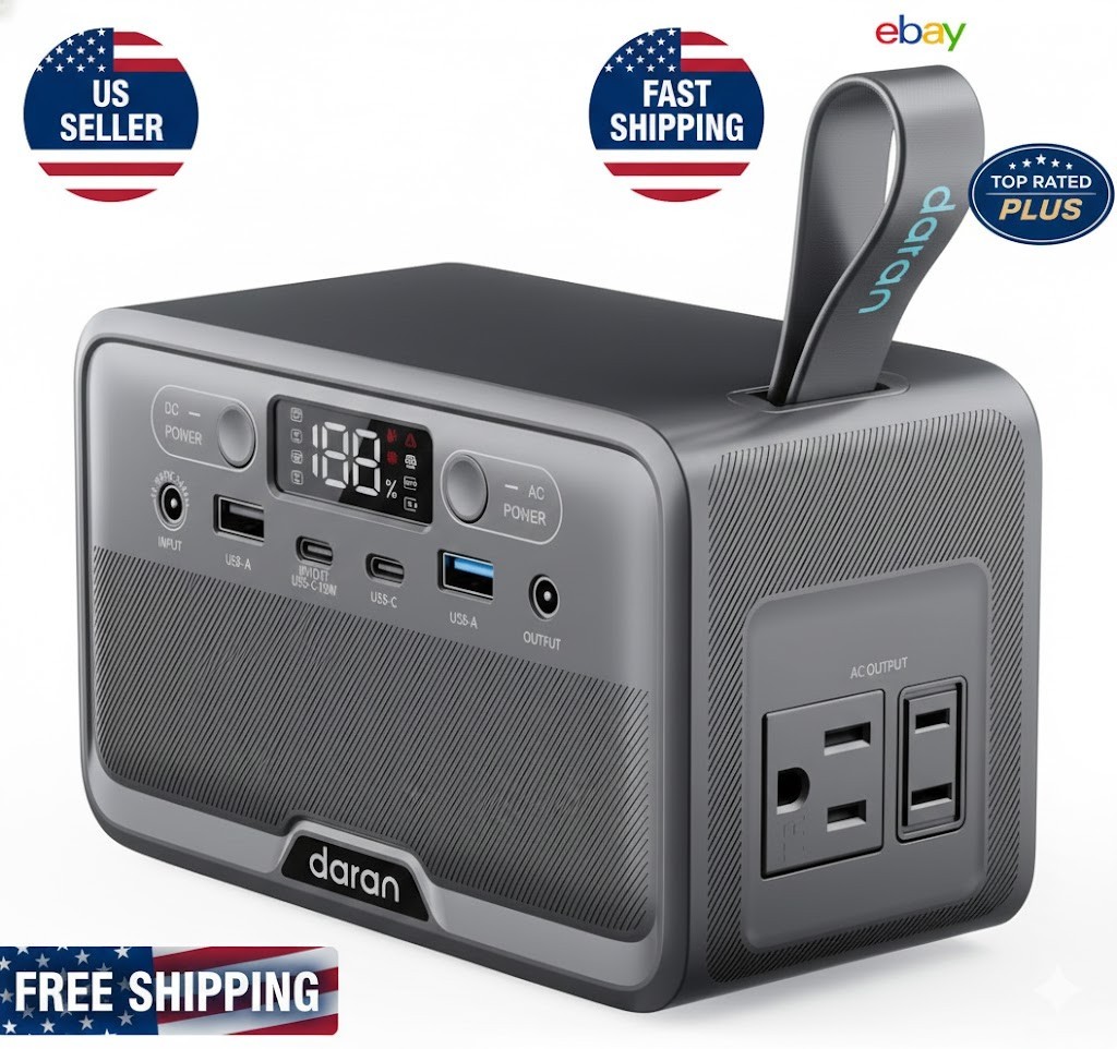 Portable Power Station 28,000mAh LiFePO4 Battery 100W(200W Peak) Solar PowerBank