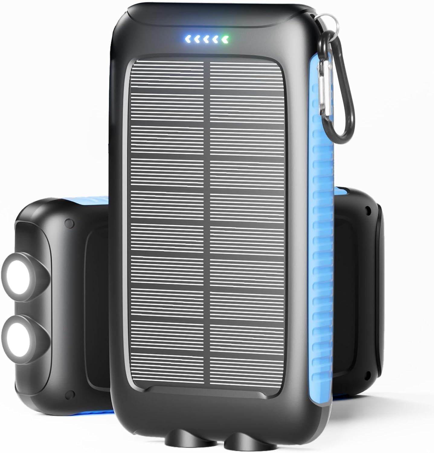 Solar Charger Power Bank 49800mAh Portable 15W Fast Charging Blue