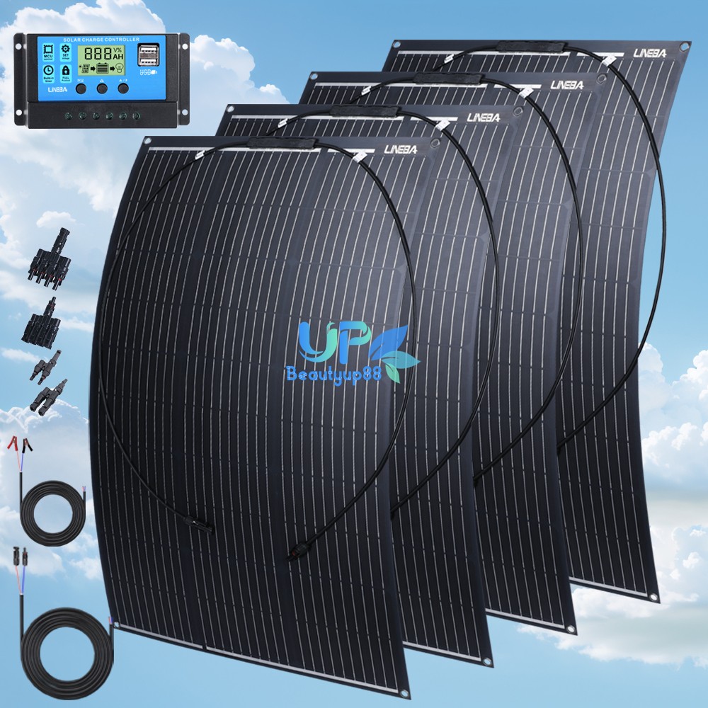 100W 20W 400W Solar Panel Kit 12V Battery Charger with Controller for RV Caravan