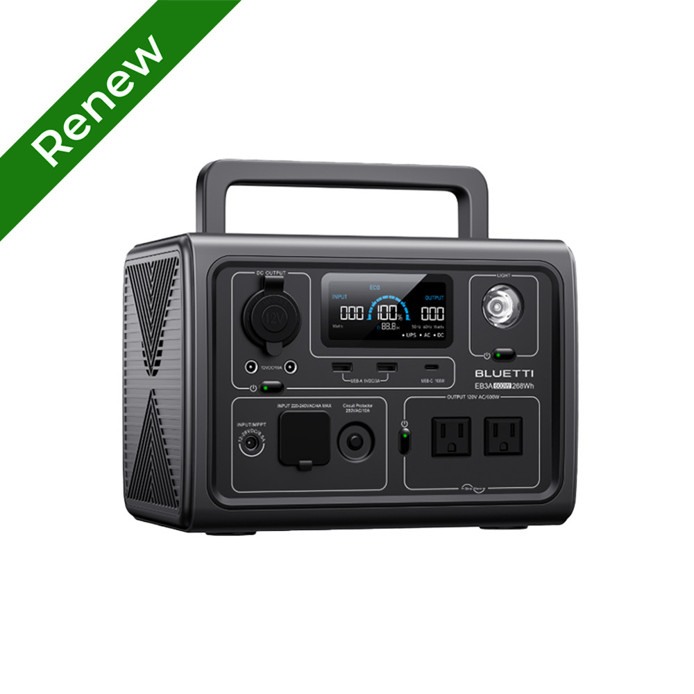 BLUETTI EB3A 268Wh Portable Power Station Solar Generator for Power Outage